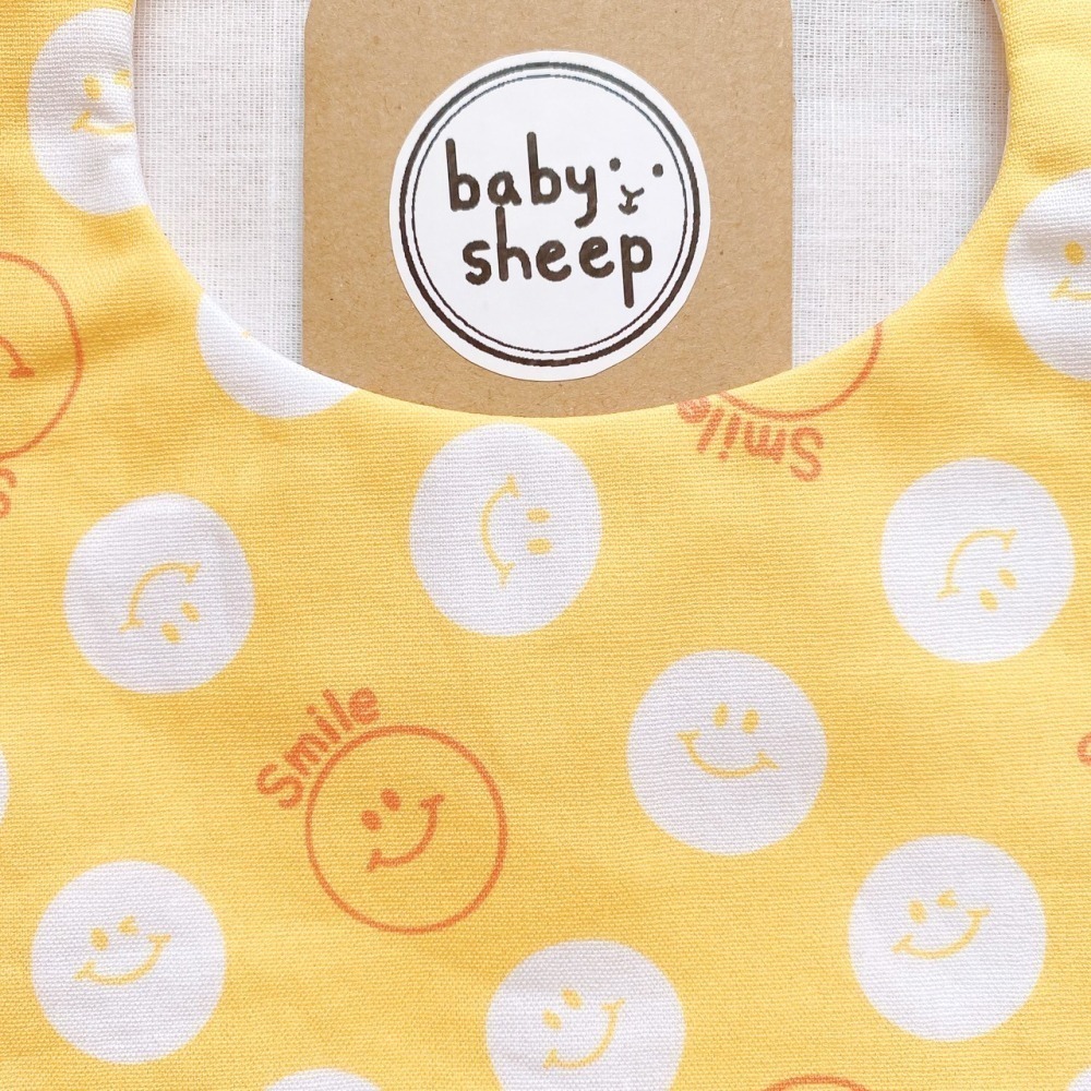 【babysheep】6層微笑好心情圍兜 蛋型圓兜 男寶 圍兜兜 寶寶口水巾 手作圍兜 圍兜 口水巾 吸水兜 兜兜 客製-細節圖4
