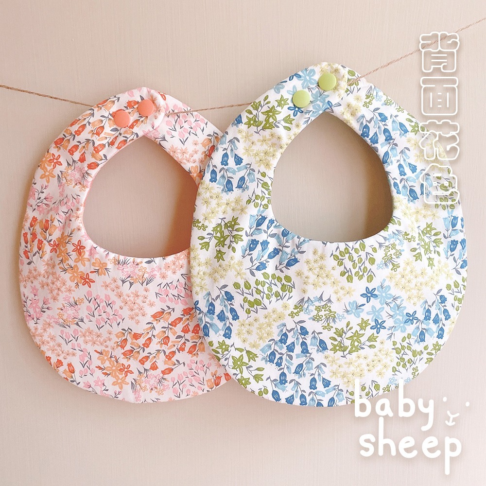 【babysheep】8層棉草原兔子圍兜 三角圍兜 圍兜兜 尖型圍兜 兔子 草原 動物 手作圍兜 圍兜 棉布 口水巾-細節圖2