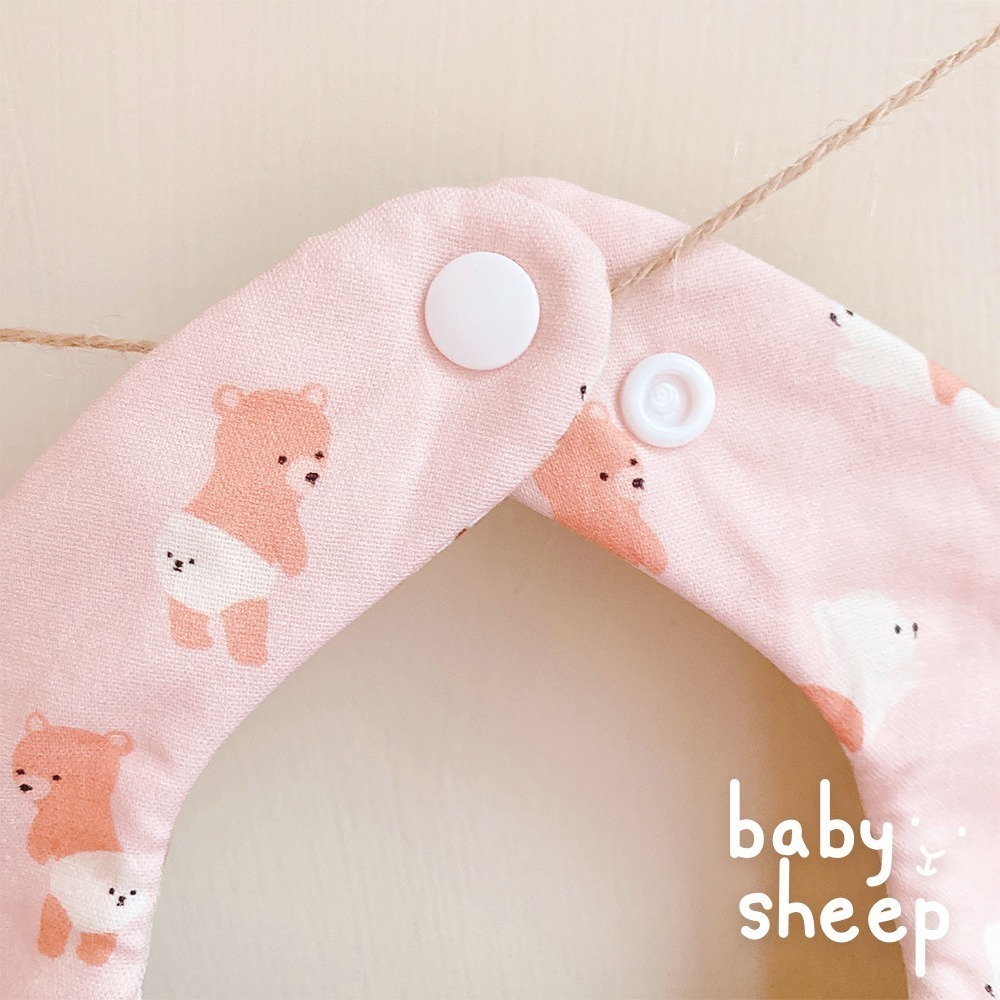 【babysheep】8層10層棉布布熊寶口水巾 熊熊 熊寶寶 圍兜 寶寶口水巾 手作圍兜 口水巾 吸水兜 手作 客製-細節圖2