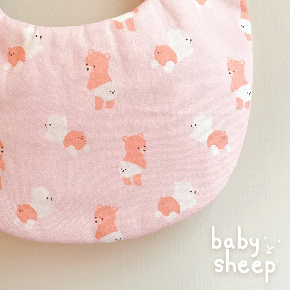 【babysheep】8層10層棉布布熊寶口水巾 熊熊 熊寶寶 圍兜 寶寶口水巾 手作圍兜 口水巾 吸水兜 手作 客製-細節圖3