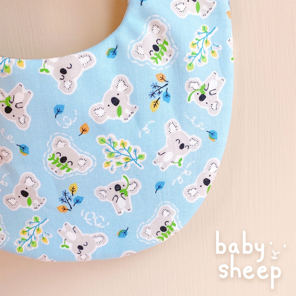 【babysheep】韓製8層棉藍天無尾熊口水巾 動物 無尾熊 尤加利葉 藍天 藍色 好搭 手作圍兜 圍兜 吸水兜 手作-細節圖2