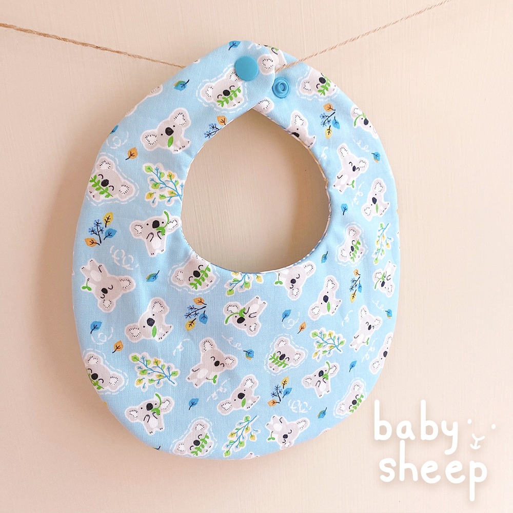 【babysheep】韓製8層棉藍天無尾熊口水巾 動物 無尾熊 尤加利葉 藍天 藍色 好搭 手作圍兜 圍兜 吸水兜 手作-細節圖4