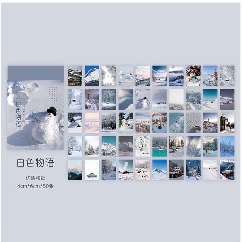 九墨和紙貼紙本 溫柔集物系列 創意ins風手帳素材拼貼貼畫 50張入豆豆本貼紙-細節圖8