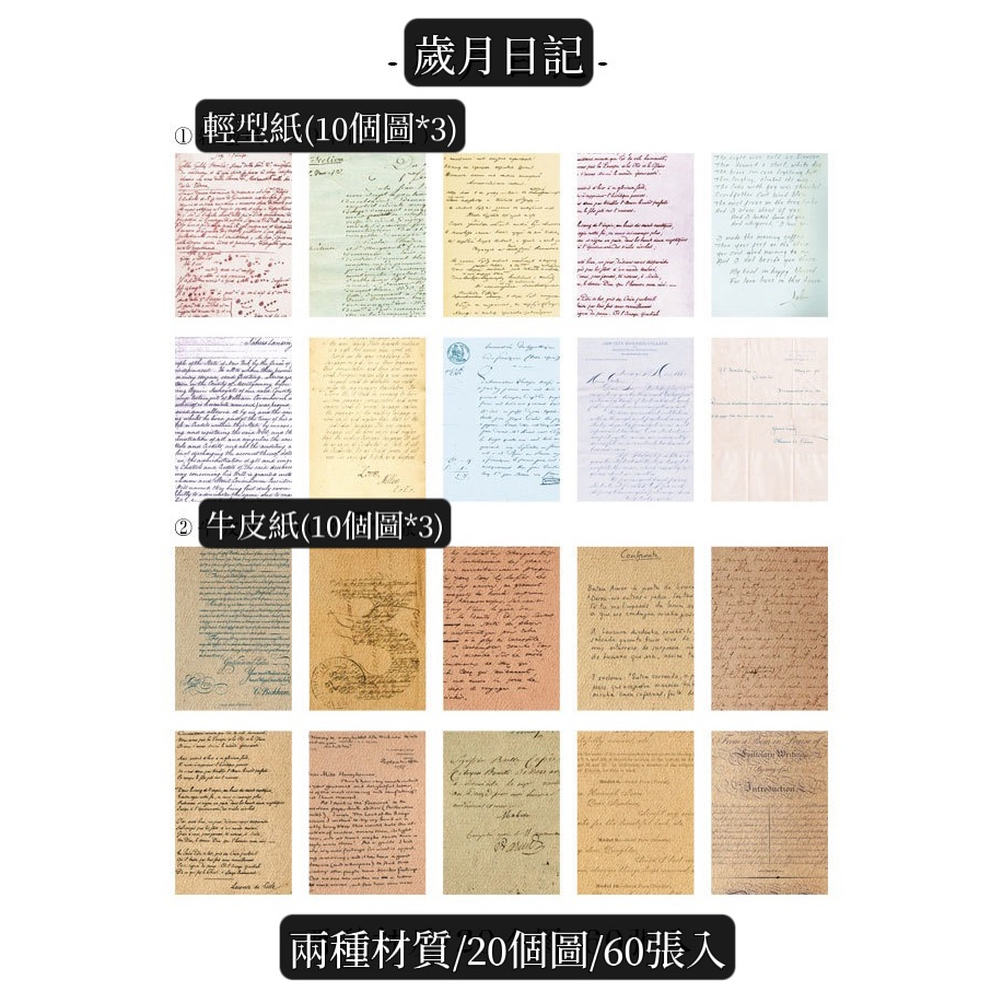 陌境包頭素材本 昨日來信系列 創意復古蝴蝶手帳書寫便簽本-細節圖6