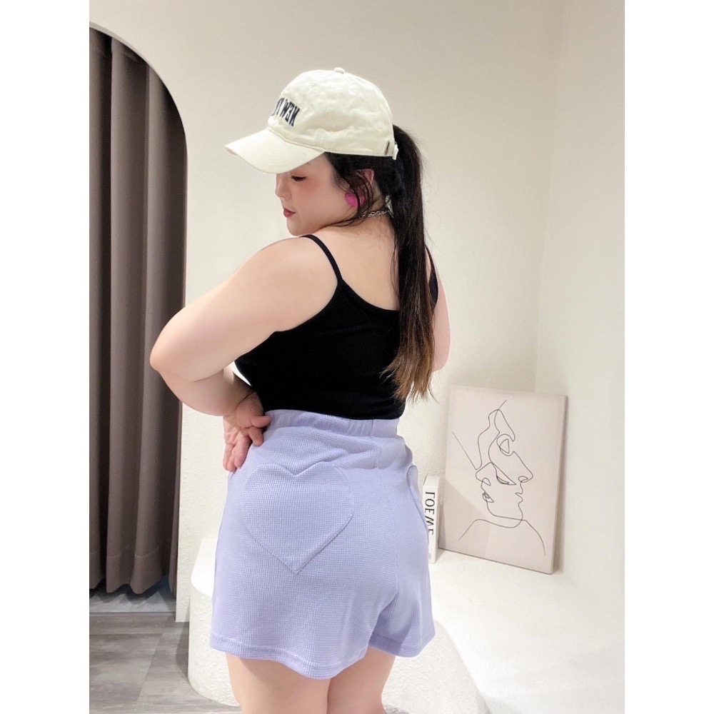 華夫格愛心短褲-細節圖2