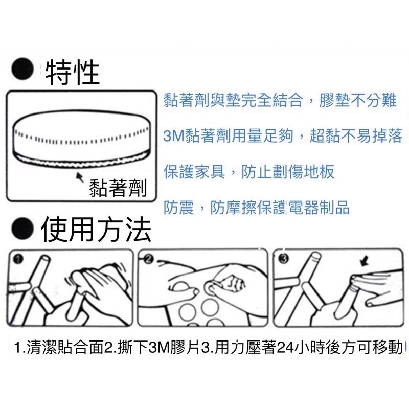 3M羊毛氈椅腳墊  耐磨 防刮 靜音 沙發 餐椅 書桌 餐桌 萬用墊 自黏墊 木地板 防刮墊-細節圖7