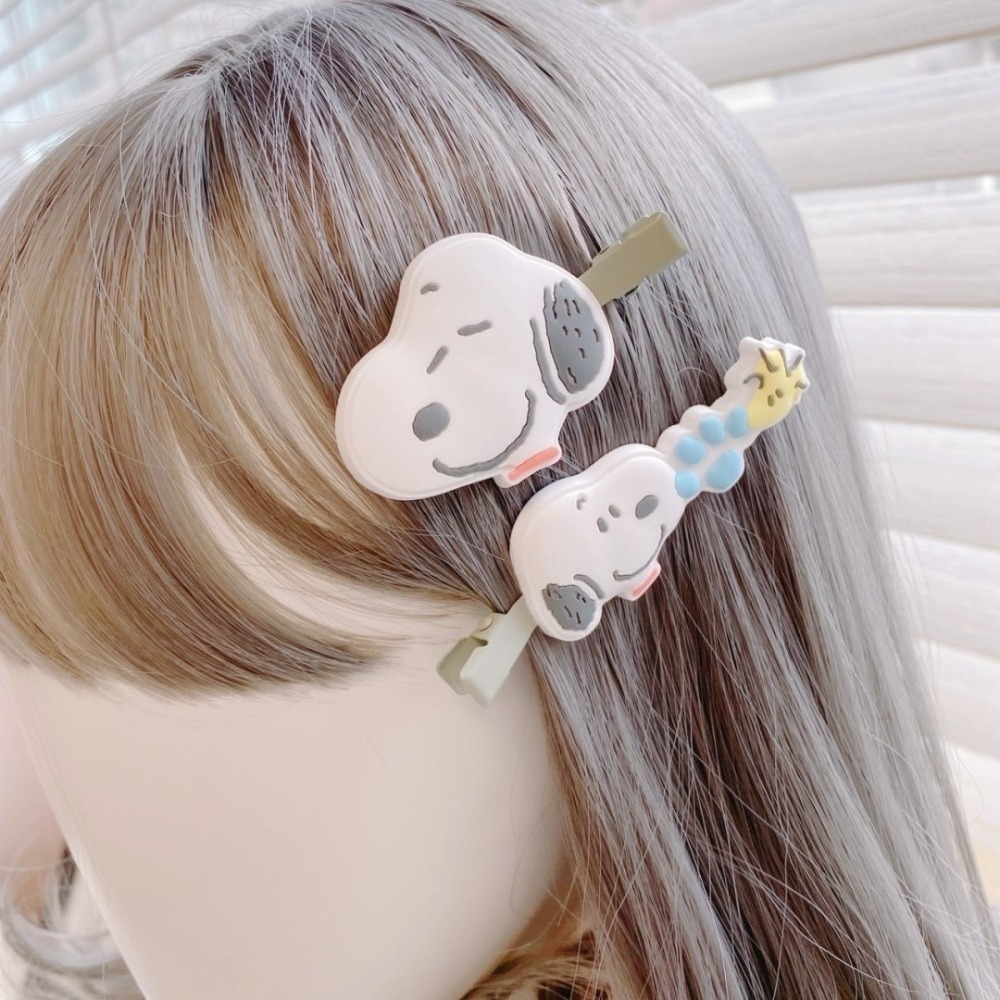🎈彩虹尾巴🎈卡通矽膠造型無痕髮夾 史努比 三麗鷗 美樂蒂 帕恰狗 人魚漢頓  KITTY 酷洛米 酷企鵝大眼蛙雙子星-細節圖4