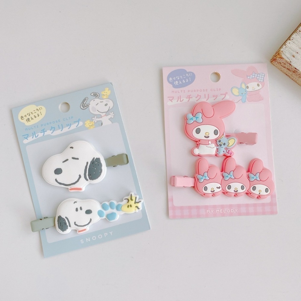 🎈彩虹尾巴🎈卡通矽膠造型無痕髮夾 史努比 三麗鷗 美樂蒂 帕恰狗 人魚漢頓  KITTY 酷洛米 酷企鵝大眼蛙雙子星-細節圖8