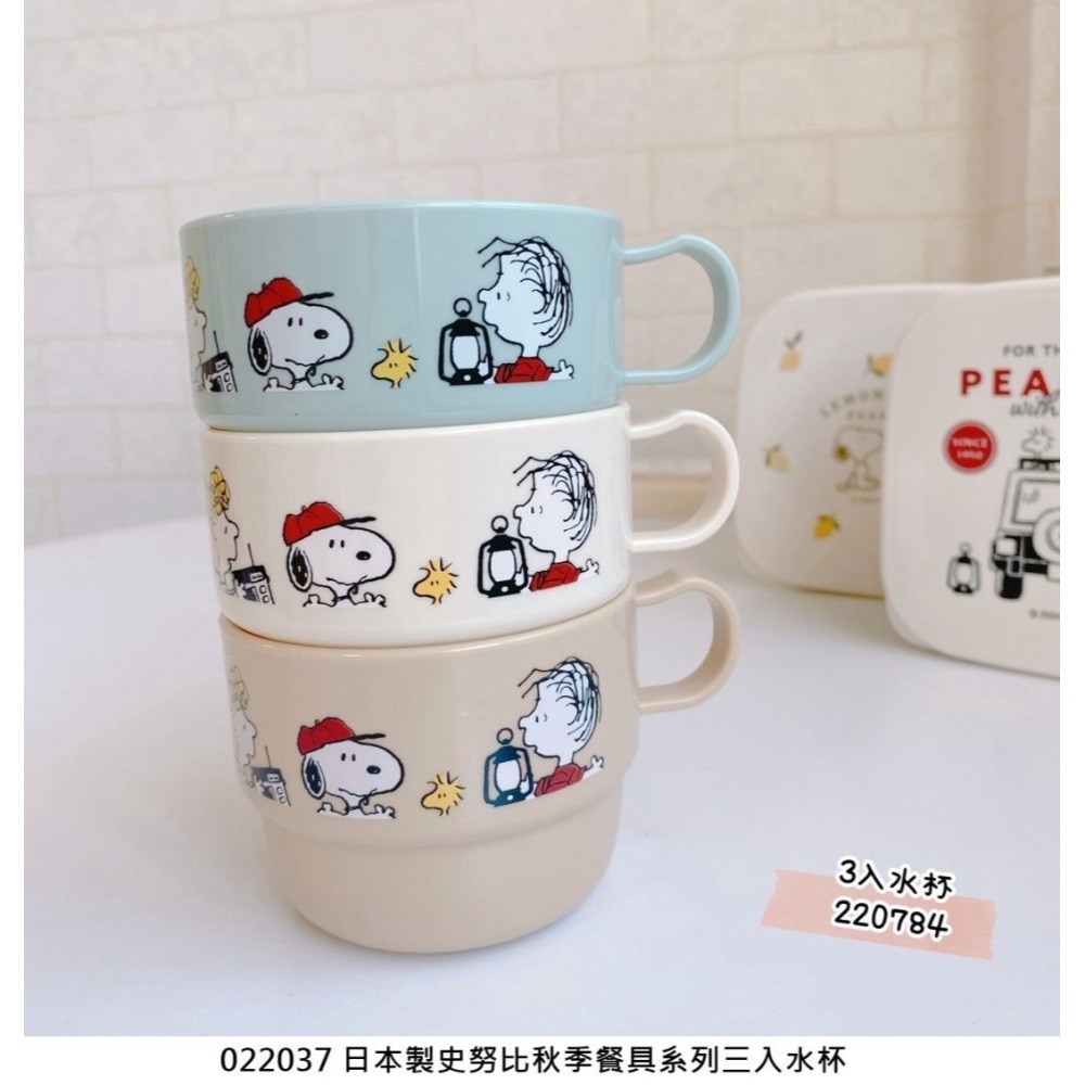 🎈彩虹尾巴🎈日本製史努比秋季餐具系列 SNOOPY 餐盤 筷匙組 湯匙 筷子 塑膠水杯 單耳杯  塑膠杯 杯子-規格圖11