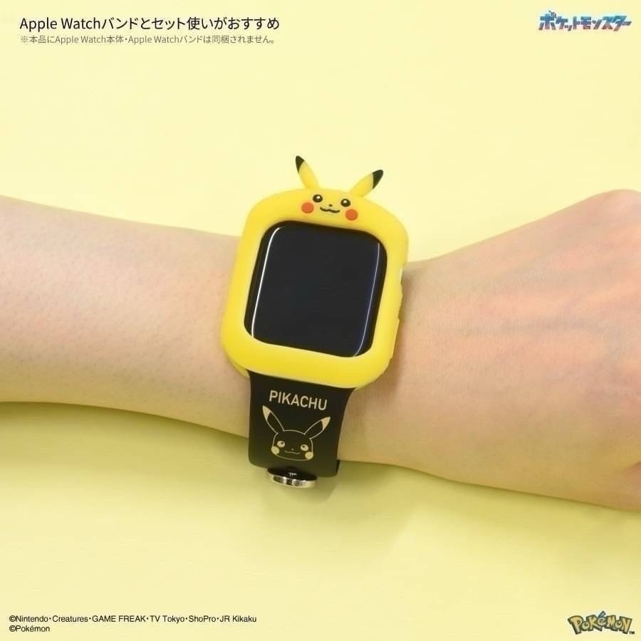 🎈彩虹尾巴🎈日本卡通Apple Watch 41/40/38mm 對應 皮卡丘 米奇 維尼 矽膠保護殼 小熊維尼-細節圖4