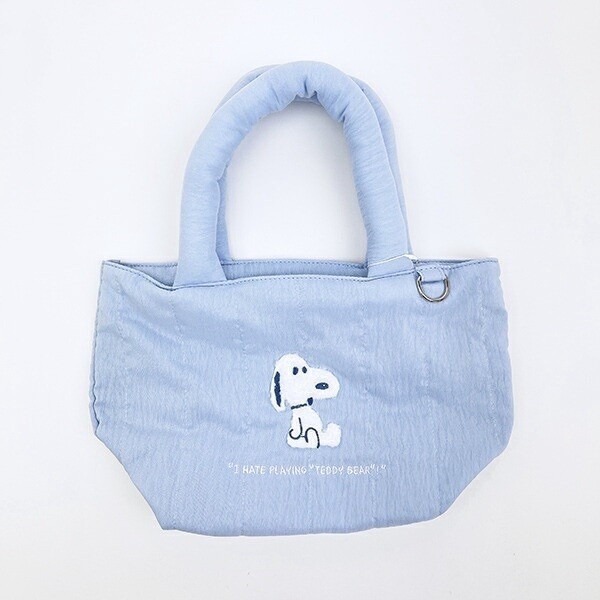 🎈彩虹尾巴🎈日本史努比絨毛玩具系列手提袋 SNOOPY 藍色手提袋 藍色 提袋-細節圖8