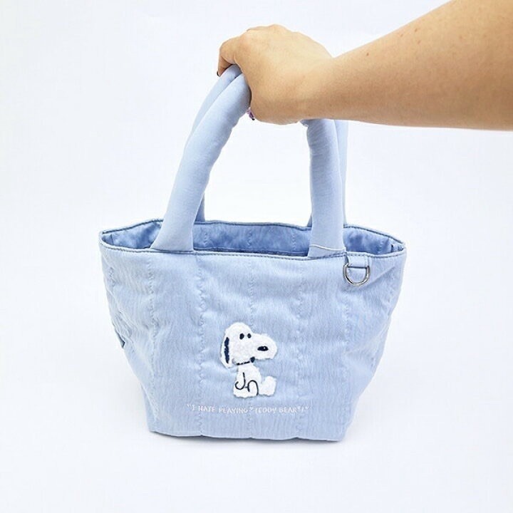 🎈彩虹尾巴🎈日本史努比絨毛玩具系列手提袋 SNOOPY 藍色手提袋 藍色 提袋-細節圖9