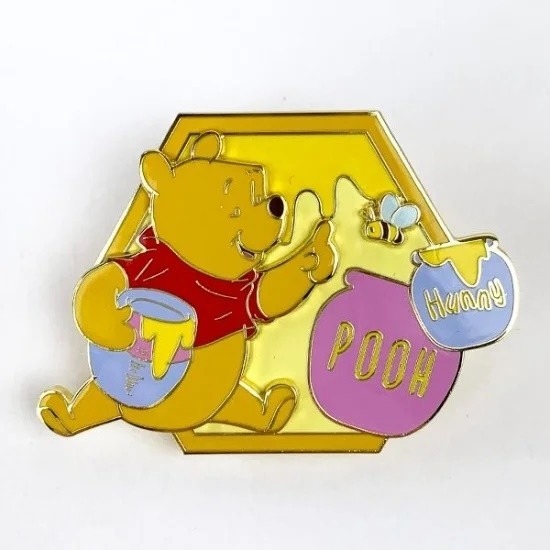 🎈彩虹尾巴🎈日本維尼造型可轉動別針徽章 維尼熊 小熊維尼 Winnie-the-Pooh-細節圖7