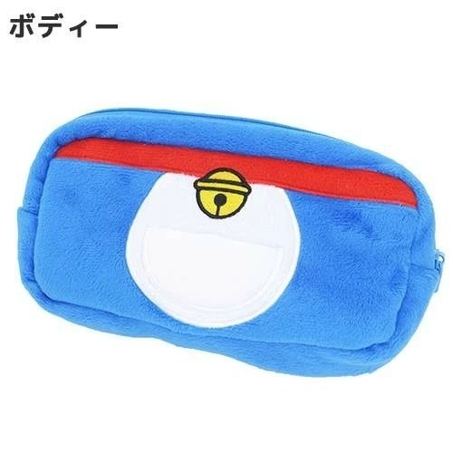 🎈彩虹尾巴🎈哆啦A夢絨毛筆袋 小叮噹 大臉 Doraemon 小物包 收納小物包 收納小包 鈴鐺-細節圖7