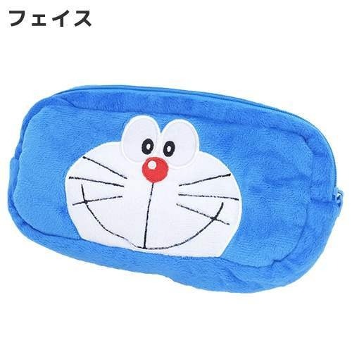 🎈彩虹尾巴🎈哆啦A夢絨毛筆袋 小叮噹 大臉 Doraemon 小物包 收納小物包 收納小包 鈴鐺-細節圖6