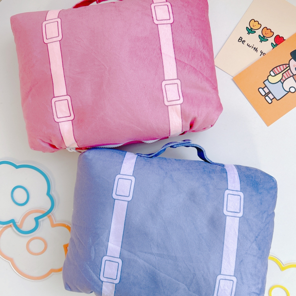 🎈彩虹尾巴🎈三麗鷗旅行系列2WAY收納頸枕 Kitty 凱蒂貓 美樂蒂 大耳狗 喜拿 酷洛米 庫洛米 U型枕-細節圖6