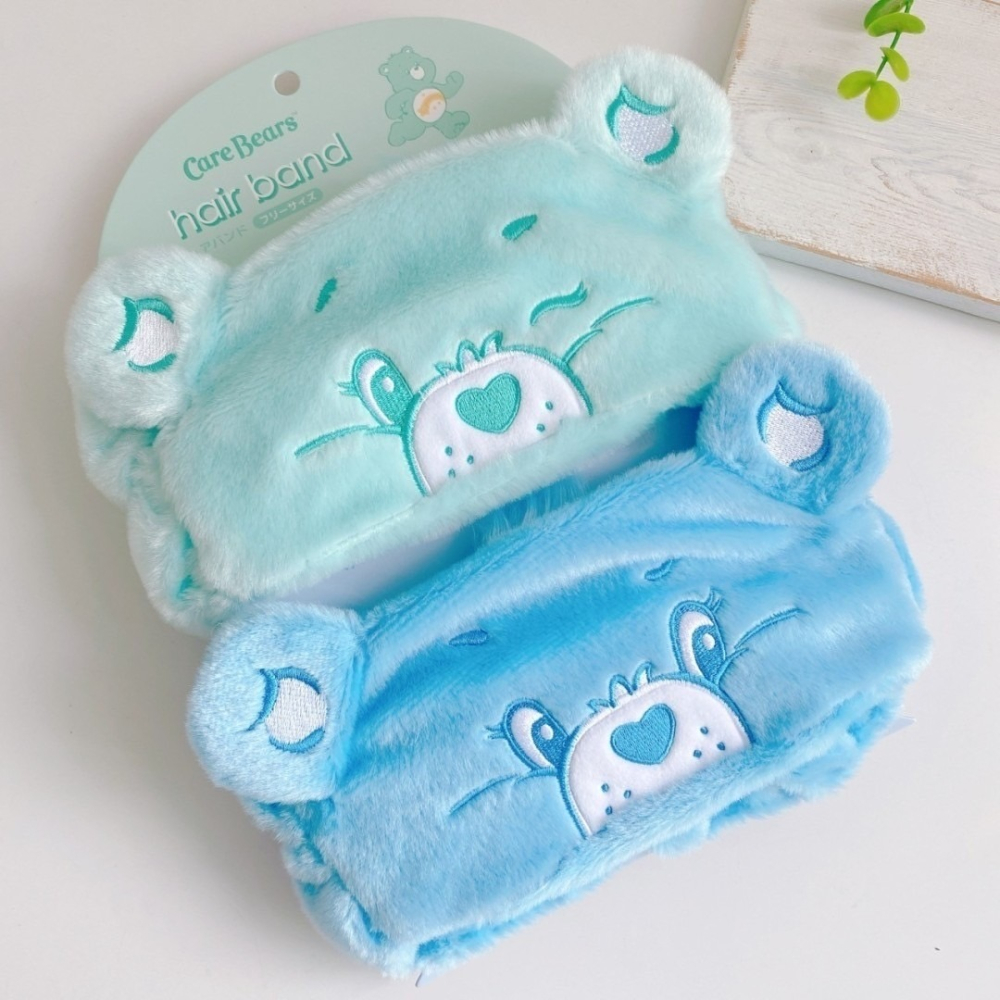 🎈彩虹尾巴🎈彩虹熊立體大臉髮帶 carebears 大頭造型 絨毛造型吸水髮帶 頭巾 粉 紫 黃 綠 藍-細節圖10