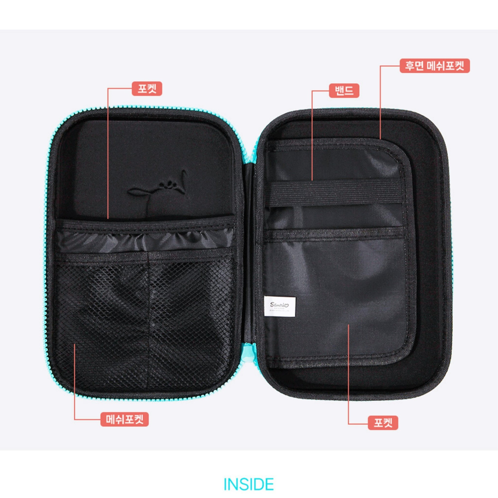 🎈彩虹尾巴🎈多功能收納包 三麗鷗 大耳狗 帕恰狗 酷洛米 硬殼多功能收納包 萬用包-細節圖6