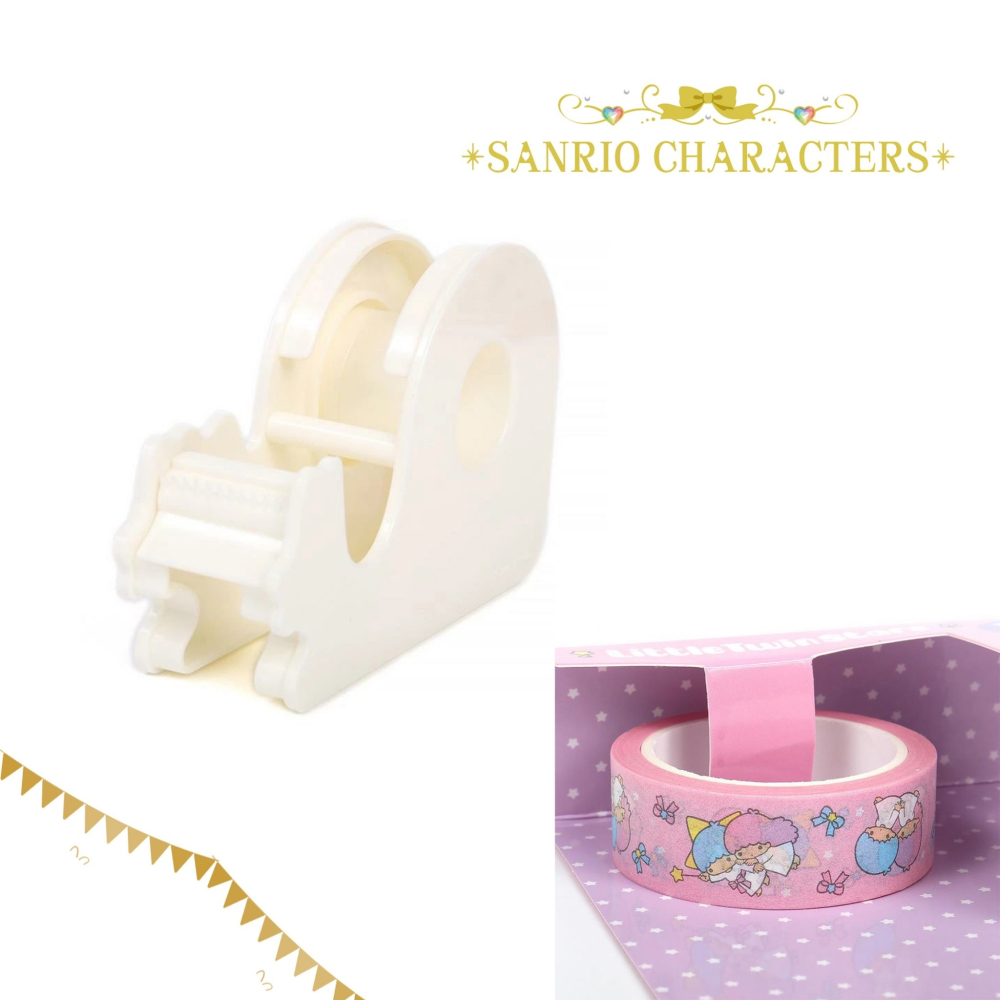 🎈彩虹尾巴🎈迷你膠帶膠台組 三麗鷗 迷你膠帶切割器 復古系列 雙子星 大耳狗 大眼蛙 KITTY 美樂蒂膠帶台可洛比-細節圖8
