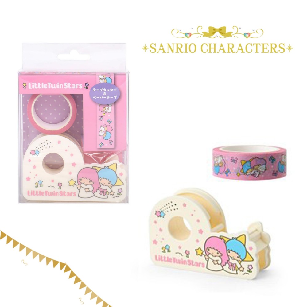 🎈彩虹尾巴🎈迷你膠帶膠台組 三麗鷗 迷你膠帶切割器 復古系列 雙子星 大耳狗 大眼蛙 KITTY 美樂蒂膠帶台可洛比-規格圖8