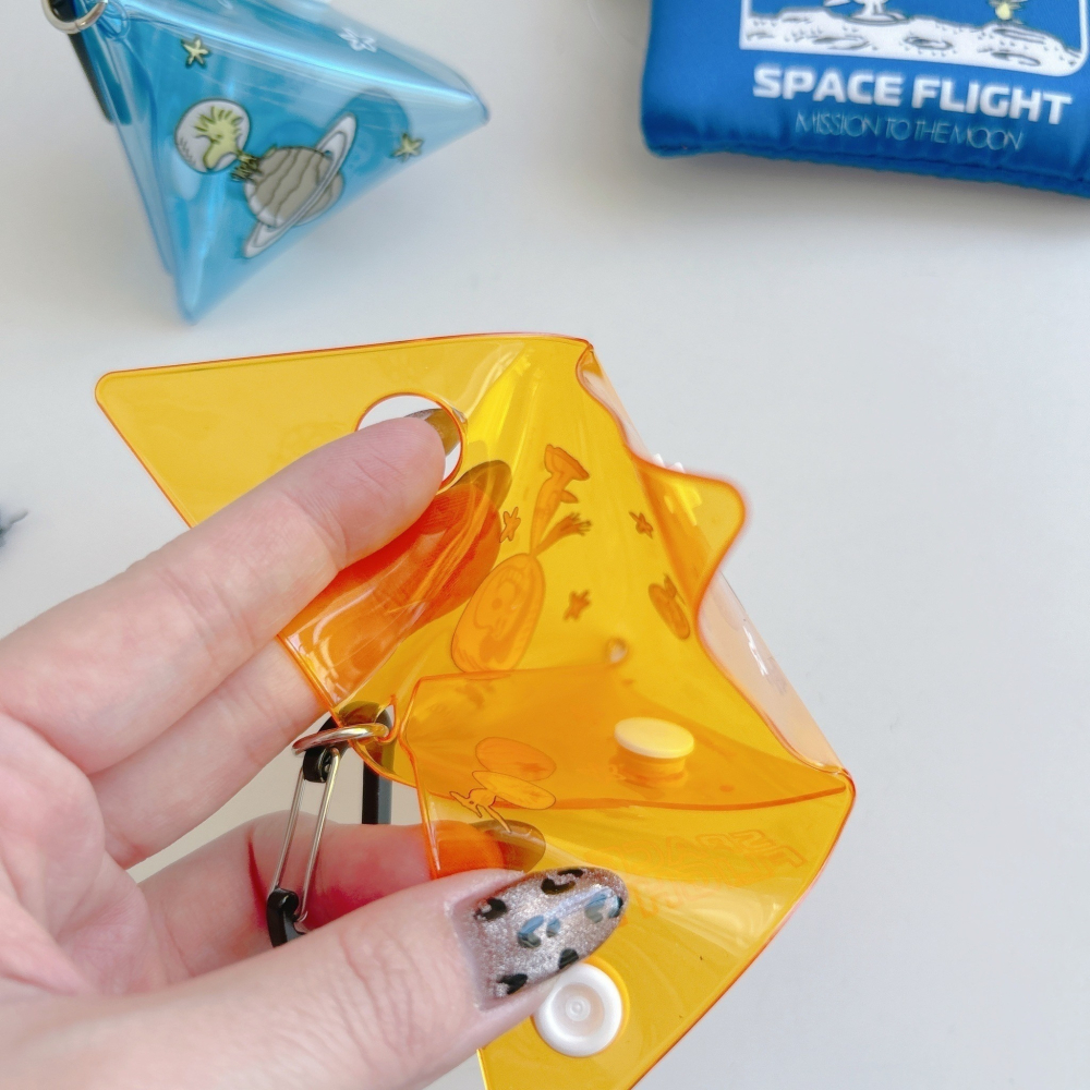 🎈彩虹尾巴🎈史努比太空人系列 三角零錢包 伸縮L型零錢包 伸縮零錢包 SNOOPY-細節圖2