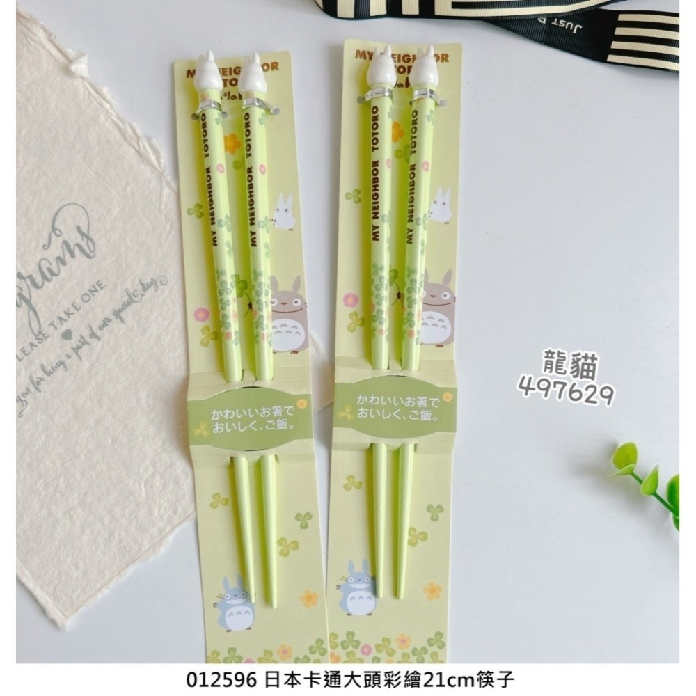 🎈彩虹尾巴🎈卡通大頭彩繪21cm筷子 SKATER 龍貓 小熊維尼 大耳狗 美樂蒂 三麗鷗 維尼熊 豆豆龍 立體-細節圖3