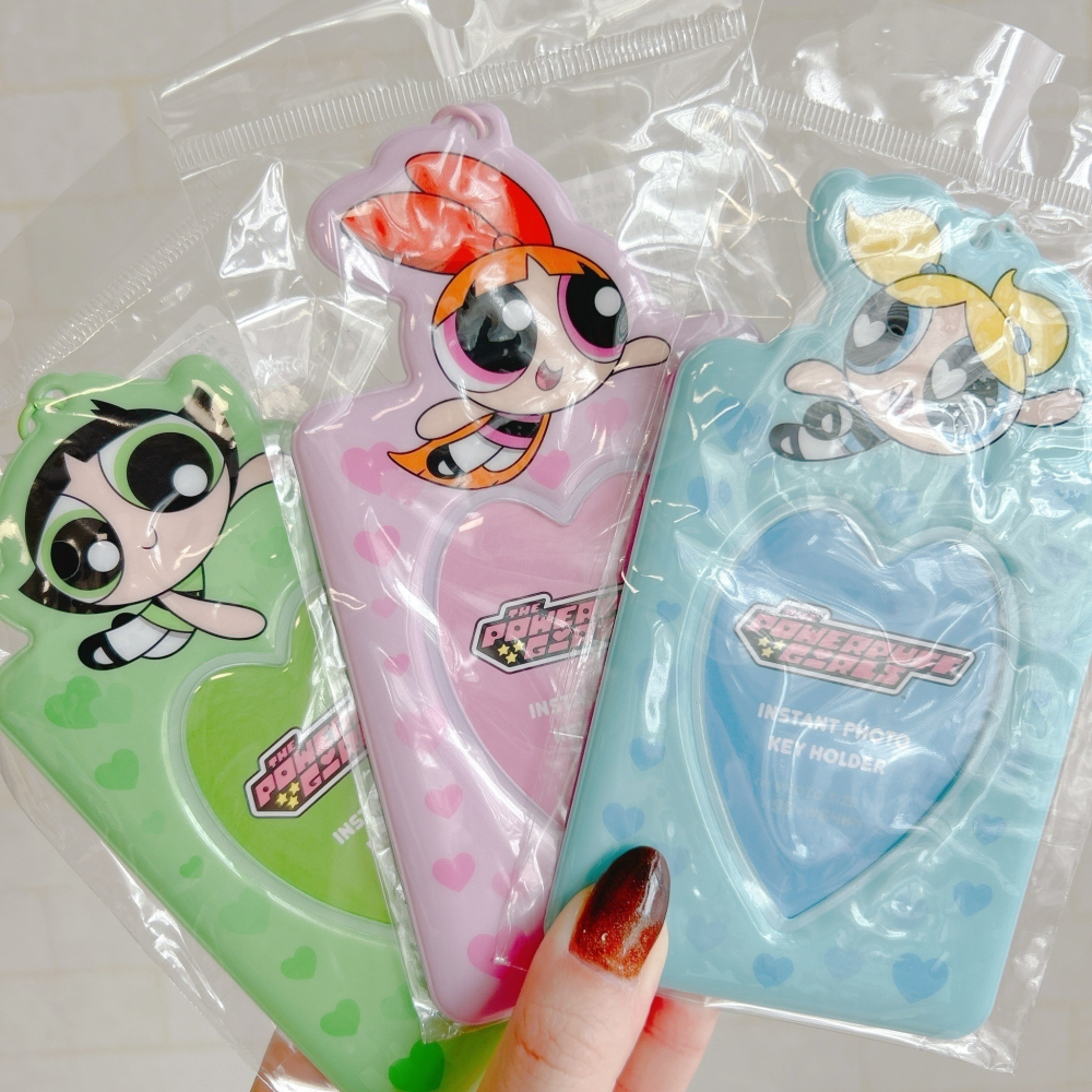 🎈彩虹尾巴🎈飛天小女警照片鑰匙圈 花花 泡泡 毛毛 票卡夾 The Powerpuff Girls-細節圖6