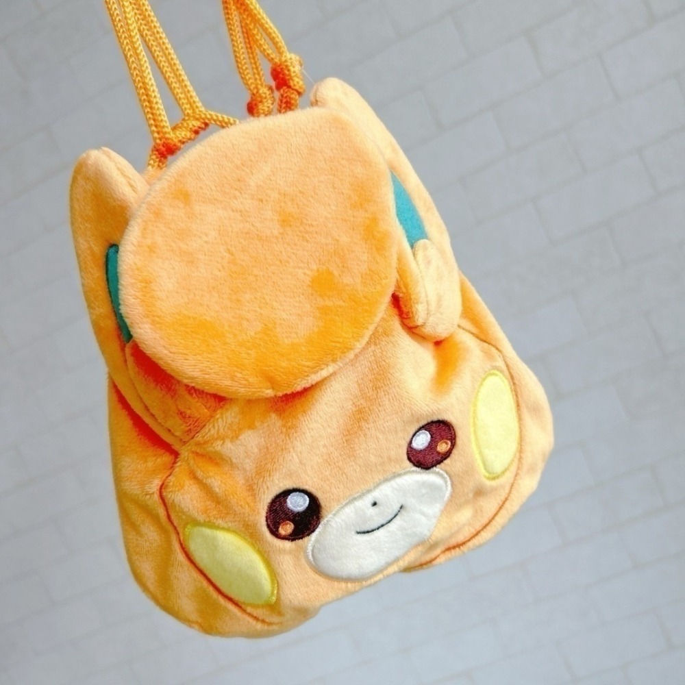 🎈彩虹尾巴🎈寶可夢立體耳朵束口袋 縮口袋 小物收納 皮卡丘 伊布 卡比獸 耿鬼 布撥 絨毛束口袋-細節圖2