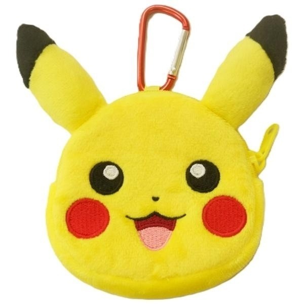 🎈彩虹尾巴🎈寶可夢絨毛零錢包附登山扣 皮卡丘 耿鬼 零錢包 扁平收納包 拉鍊 大頭造型 絨毛零錢包-細節圖5