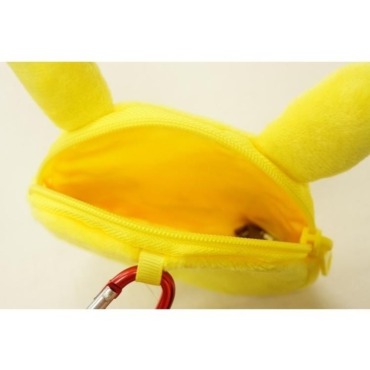 🎈彩虹尾巴🎈寶可夢絨毛零錢包附登山扣 皮卡丘 耿鬼 零錢包 扁平收納包 拉鍊 大頭造型 絨毛零錢包-細節圖7
