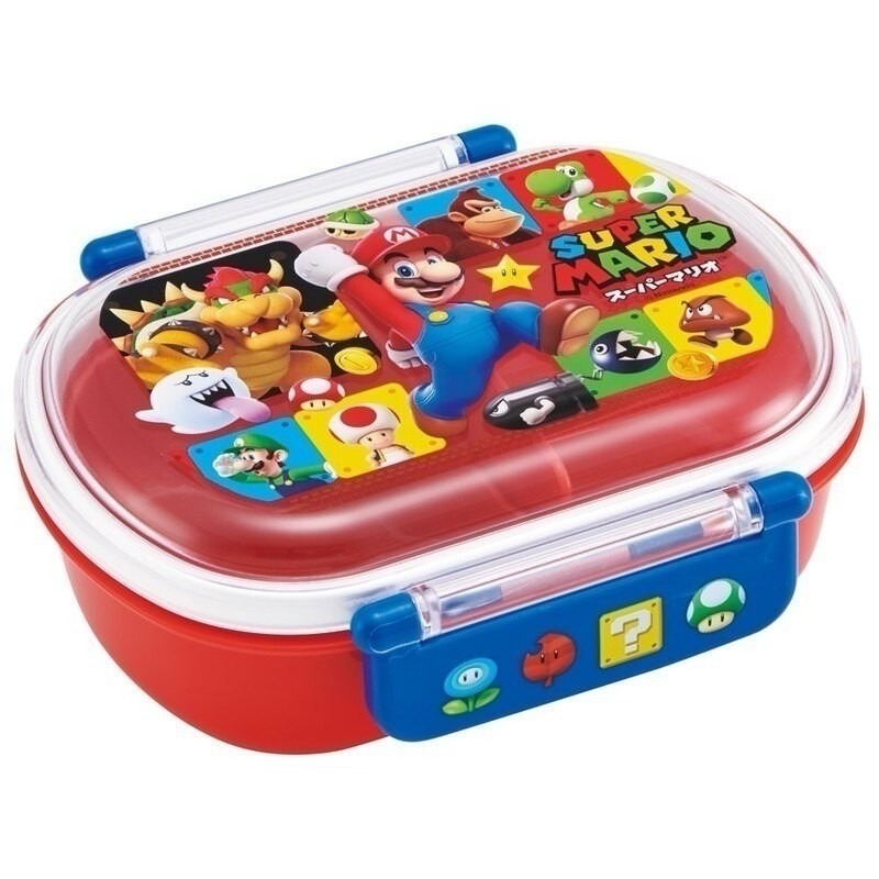 🎈彩虹尾巴🎈日本製瑪利歐系列 Mario 分隔便當盒 三入便當盒 塑膠便當盒 餐盒-細節圖7