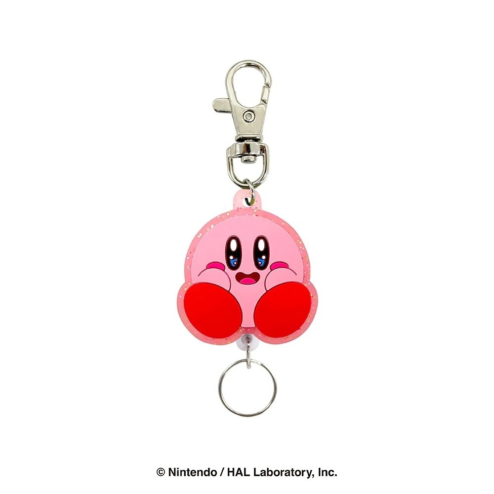🎈彩虹尾巴🎈星之卡比粉嫩造型伸縮易拉扣 Kirby 鑰匙圈 吊飾 任天堂星之卡比 伸縮鑰匙圈吊飾-細節圖6