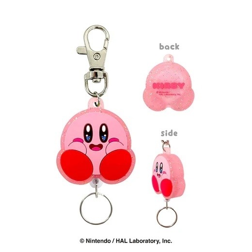 🎈彩虹尾巴🎈星之卡比粉嫩造型伸縮易拉扣 Kirby 鑰匙圈 吊飾 任天堂星之卡比 伸縮鑰匙圈吊飾-細節圖7