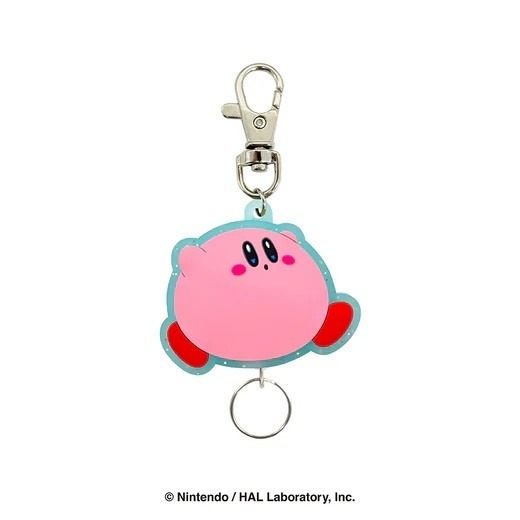 🎈彩虹尾巴🎈星之卡比粉嫩造型伸縮易拉扣 Kirby 鑰匙圈 吊飾 任天堂星之卡比 伸縮鑰匙圈吊飾-細節圖8
