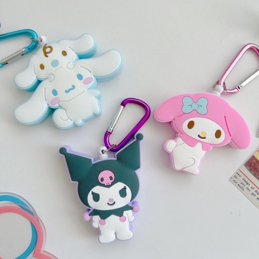 🎈彩虹尾巴🎈三麗鷗造型伸縮易拉扣附燈 大耳狗 美樂蒂 酷洛米 登山扣環 易拉扣 伸縮扣-細節圖8