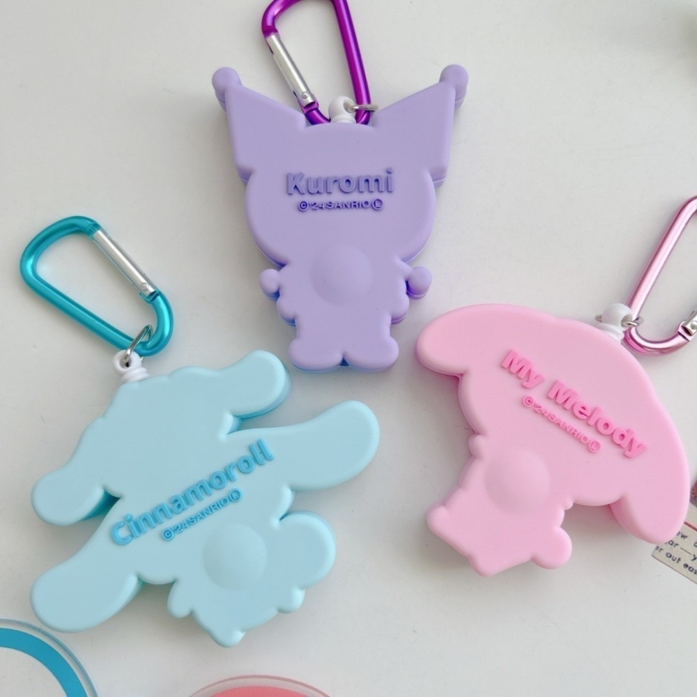 🎈彩虹尾巴🎈三麗鷗造型伸縮易拉扣附燈 大耳狗 美樂蒂 酷洛米 登山扣環 易拉扣 伸縮扣-細節圖2