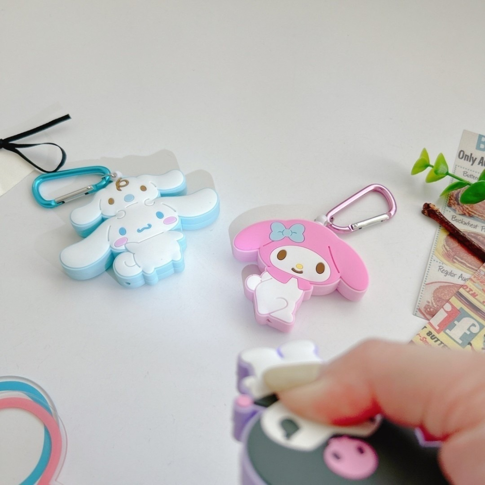 🎈彩虹尾巴🎈三麗鷗造型伸縮易拉扣附燈 大耳狗 美樂蒂 酷洛米 登山扣環 易拉扣 伸縮扣-細節圖4