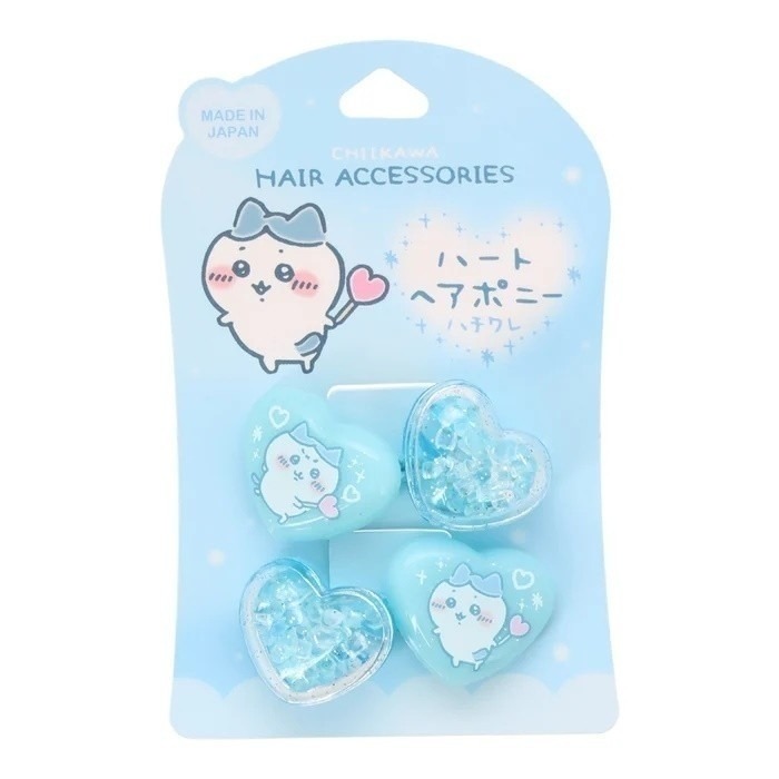 🎈彩虹尾巴🎈日本製吉伊卡哇愛心寶石二入髮束 吉伊卡哇 小八貓 兔兔 烏薩奇 小桃鼠 髮圈 愛心 髮飾-細節圖7