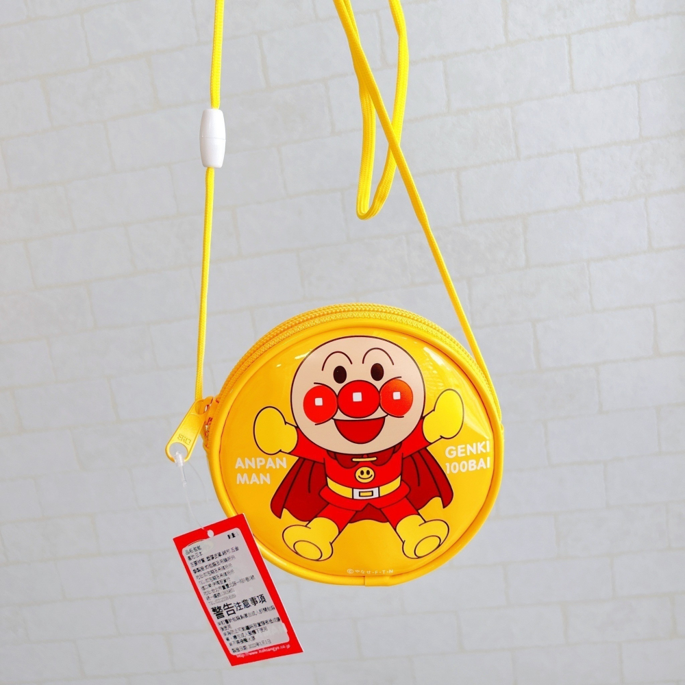 🎈彩虹尾巴🎈日本製麵包超人系列人物斜背包 ANPANMAN 小背包 小包包 黃色 黃色-細節圖2