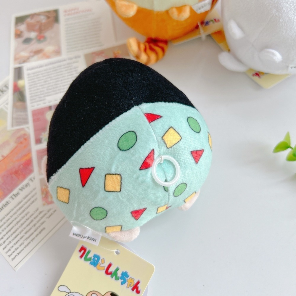 🎈彩虹尾巴🎈蠟筆小新變裝拉震絨毛珠鍊吊飾 小新 野原小白 變裝 睡衣 肥嘟嘟左衛門 恐龍 貓咪 震動玩偶 圓圓 球體-細節圖7