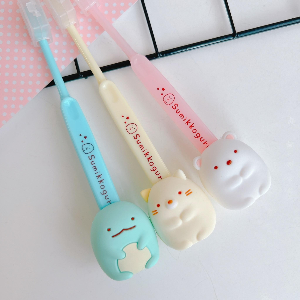 🎈彩虹尾巴🎈角落小夥伴系列立體牙刷附收納架 San-X 角落生物 白熊 貓咪 蜥蜴 恐龍-細節圖5