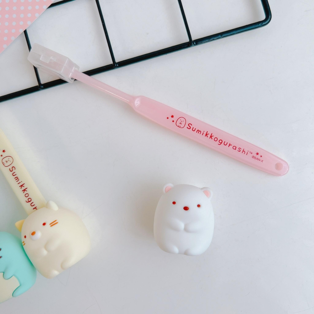 🎈彩虹尾巴🎈角落小夥伴系列立體牙刷附收納架 San-X 角落生物 白熊 貓咪 蜥蜴 恐龍-細節圖6
