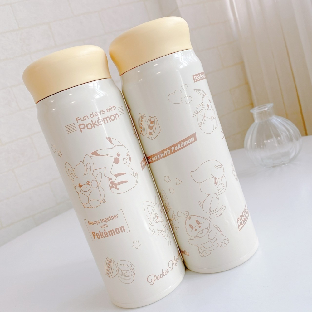 🎈彩虹尾巴🎈寶可夢滿版系列輕量保溫杯 480ml 保溫保冷杯瓶 保溫瓶 皮卡丘 新葉喵 呆火鱷 潤水鴨-細節圖5