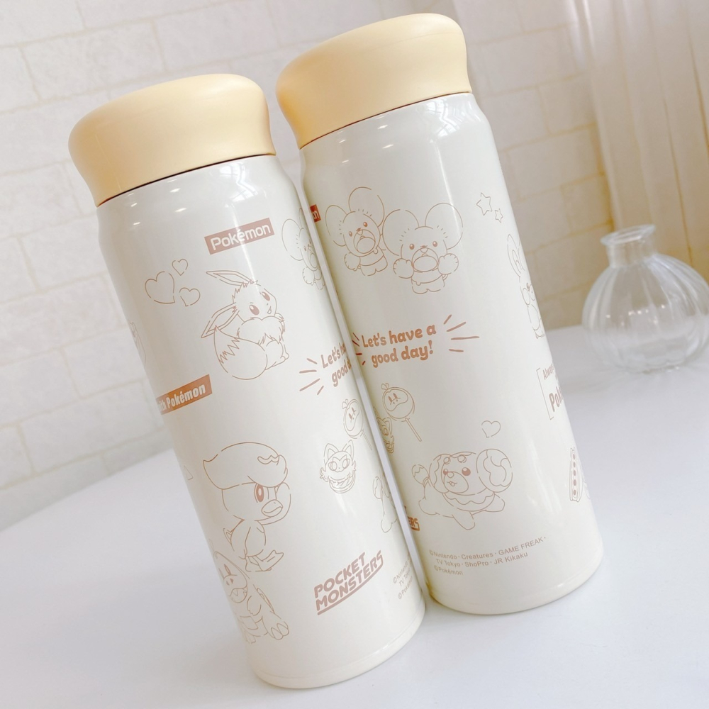 🎈彩虹尾巴🎈寶可夢滿版系列輕量保溫杯 480ml 保溫保冷杯瓶 保溫瓶 皮卡丘 新葉喵 呆火鱷 潤水鴨-細節圖6