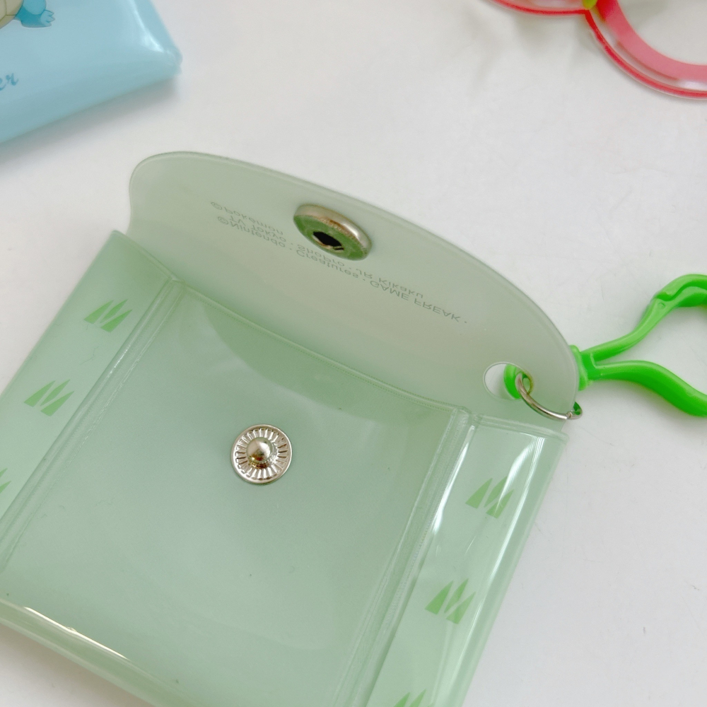 🎈彩虹尾巴🎈寶可夢扣環零錢包 妙蛙種子 新葉貓 傑尼龜 潤水鴨 草系 水系 塑膠零錢包-細節圖4