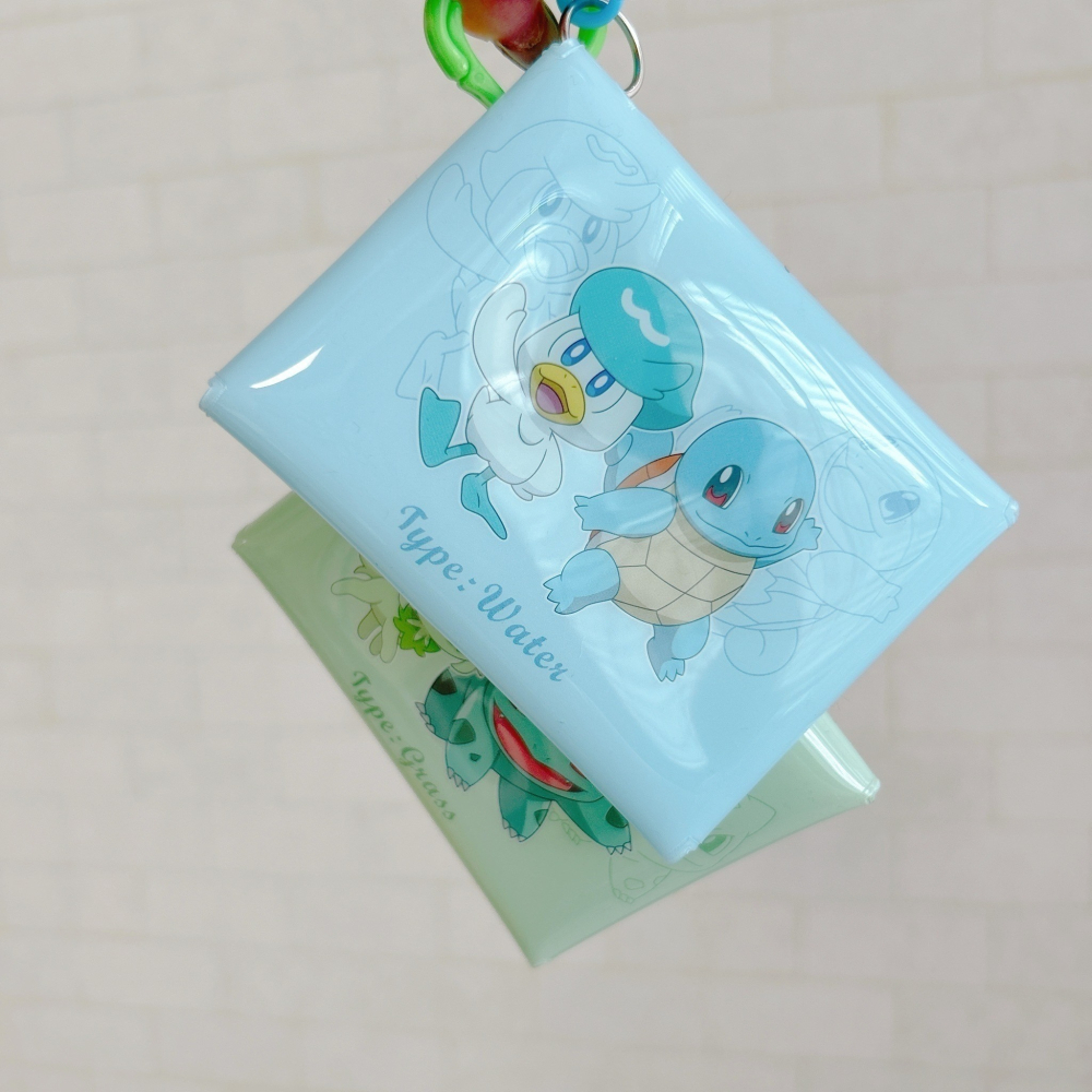 🎈彩虹尾巴🎈寶可夢扣環零錢包 妙蛙種子 新葉貓 傑尼龜 潤水鴨 草系 水系 塑膠零錢包-細節圖7