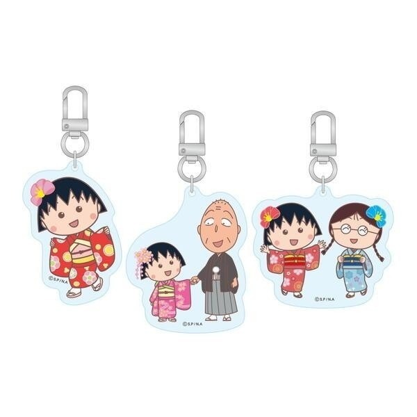 🎈彩虹尾巴🎈小丸子和服系列壓克力鑰匙圈 和服 和風 夏季 小玉 櫻友藏 小丸子爺爺-細節圖7