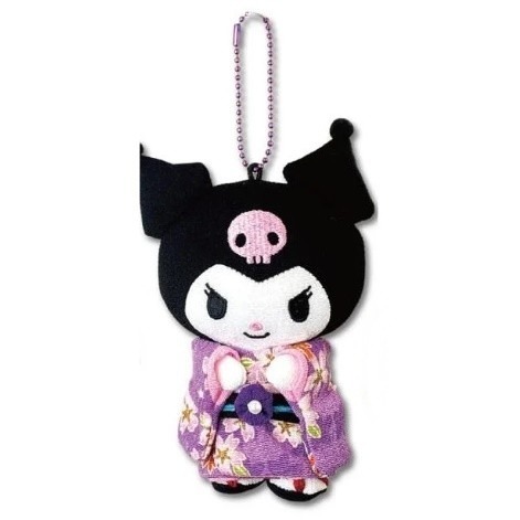 🎈彩虹尾巴🎈三麗鷗和服絨毛珠鍊吊飾 美樂蒂 大耳狗 酷洛米 帕恰狗 手機吊飾-細節圖8