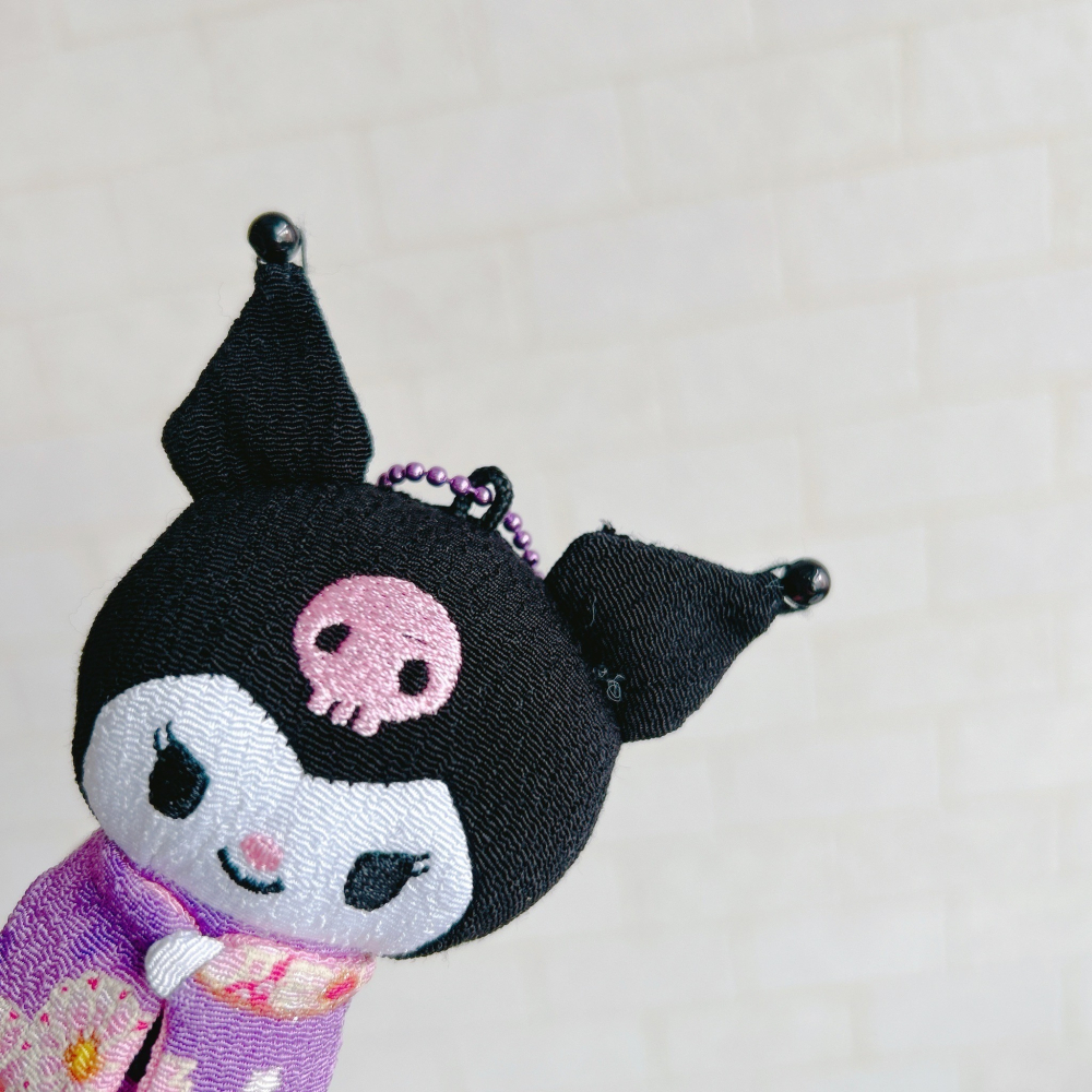 🎈彩虹尾巴🎈三麗鷗和服絨毛珠鍊吊飾 美樂蒂 大耳狗 酷洛米 帕恰狗 手機吊飾-細節圖5