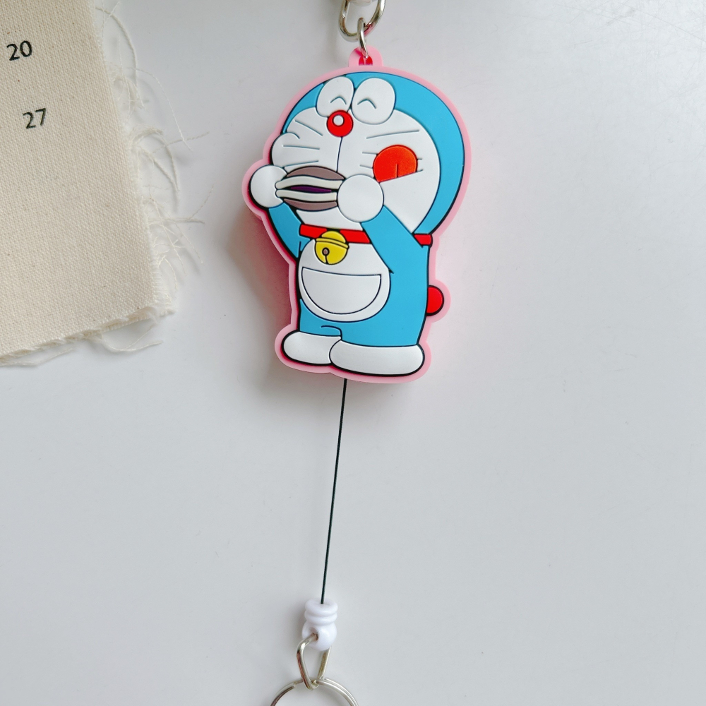 🎈彩虹尾巴🎈哆啦A夢造型伸縮易拉扣 小叮噹  Doraemon 銅鑼燒 竹蜻蜓 鑰匙圈掛勾-細節圖3